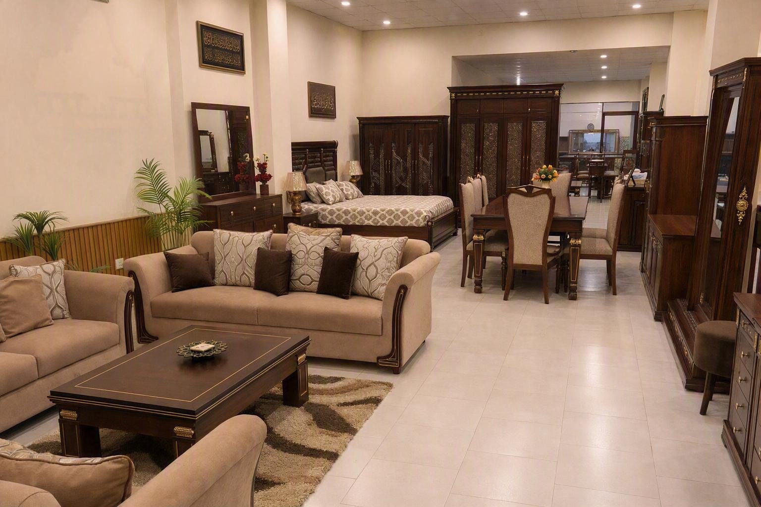 Furniture showroom interior in Faisalabad