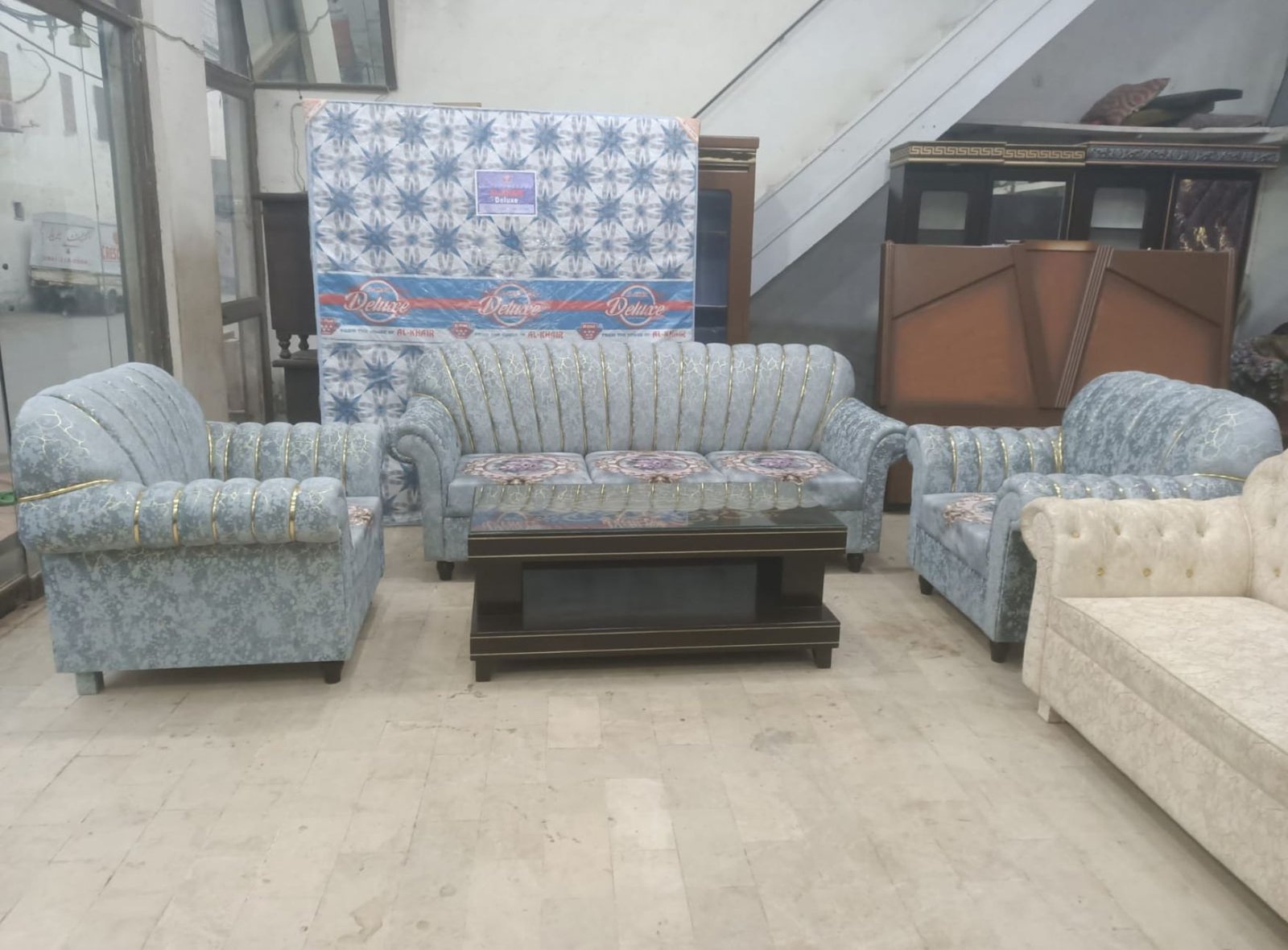 Gray sofa set