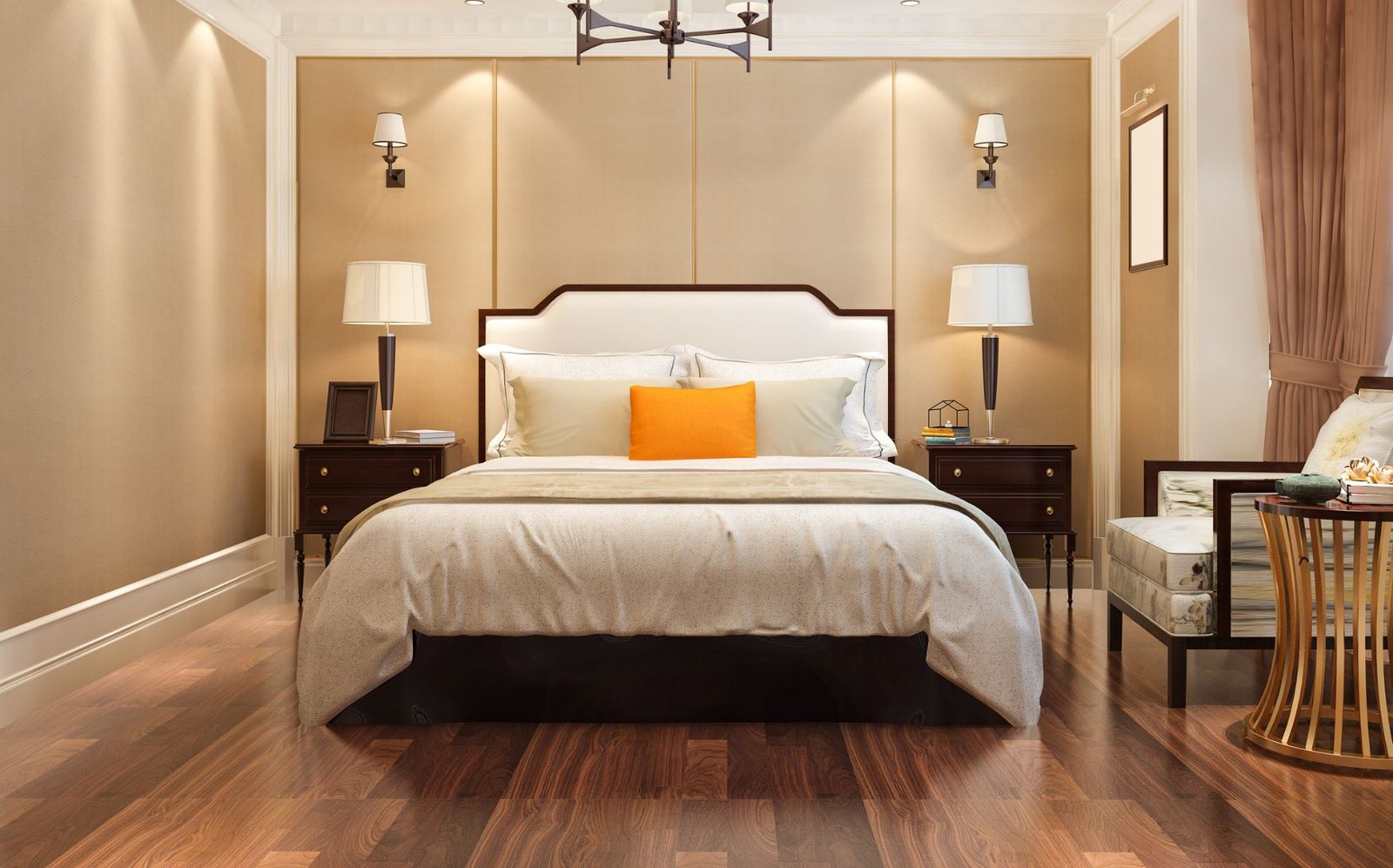 Bedroom furniture set with bed